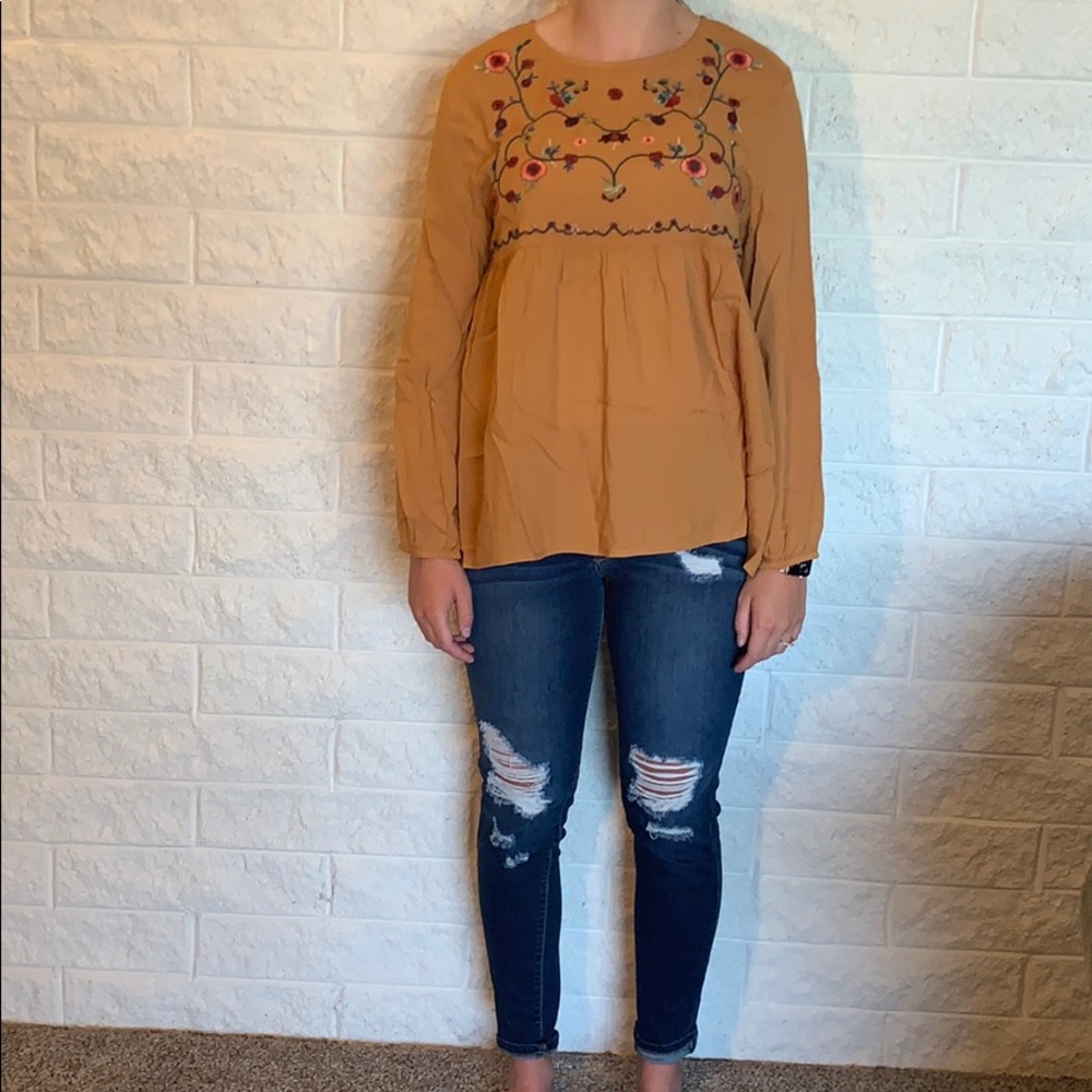 Mustard blouse
